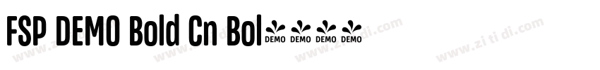 FSP DEMO Bold Cn Bol字体转换